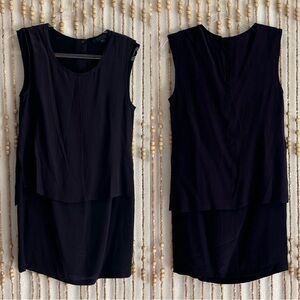 AllSaints Black Layered Mini Dress
